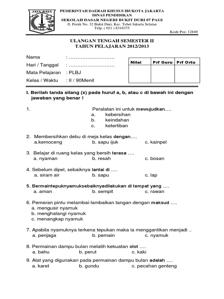 10 Rahasia Latihan Soal PLBJ Kelas 1 Terupdate Tahun 2026 yang Wajib Anak Ketahui Sekarang