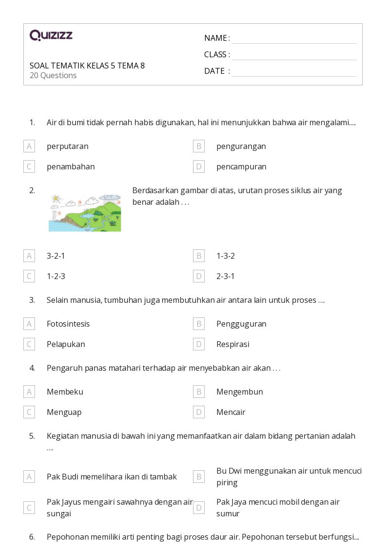 50 lembar kerja Tumbuhan Hewan dan Bumi untuk Kelas 5 di Quizizz 50 lembar kerja Tumbuhan Hewan dan Bumi untuk Kelas 5 di Quizizz
