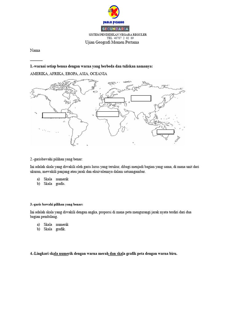 Ujian Geografi Skala dan Peta PDF Ujian Geografi Skala dan Peta PDF