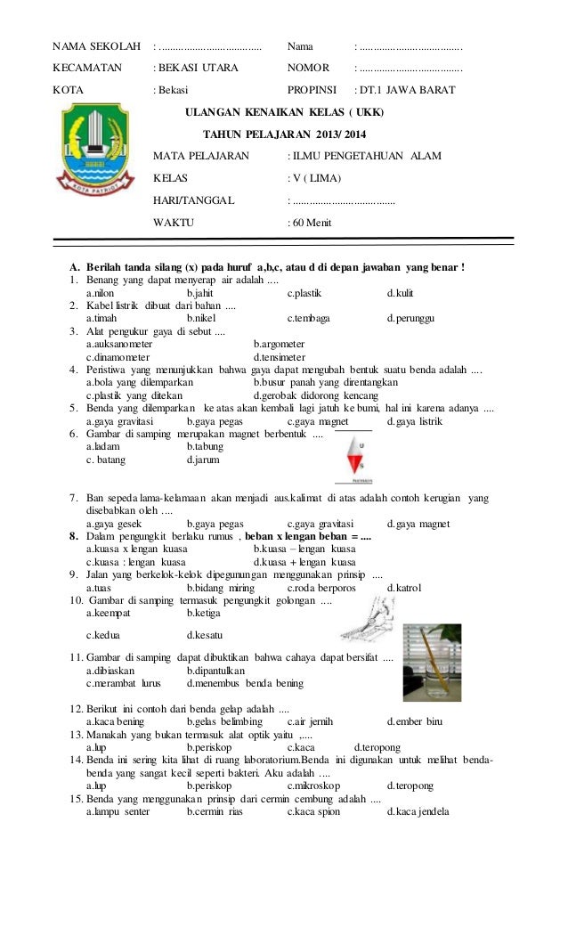 Contoh Soal Ipa Kelas 7 Semester 1 Dalchaebi