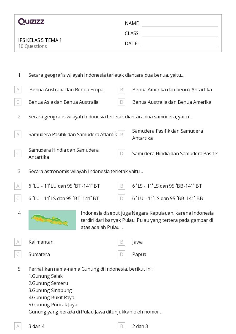 50 lembar kerja benua untuk Kelas 5 di Quizizz Gratis Dapat Dicetak 50 lembar kerja benua untuk Kelas 5 di Quizizz Gratis Dapat Dicetak
