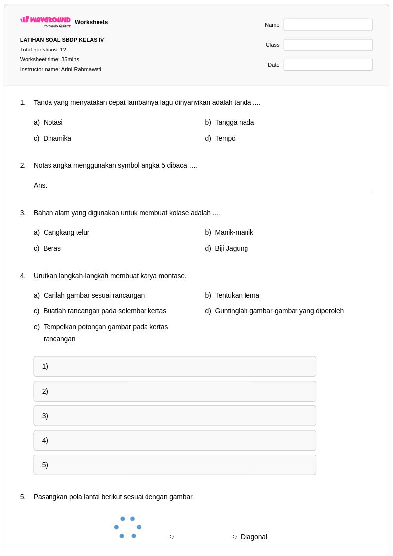 50 lembar kerja Teknik Pembumian untuk Kelas 4 di Wayground Gratis 50 lembar kerja Teknik Pembumian untuk Kelas 4 di Wayground Gratis
