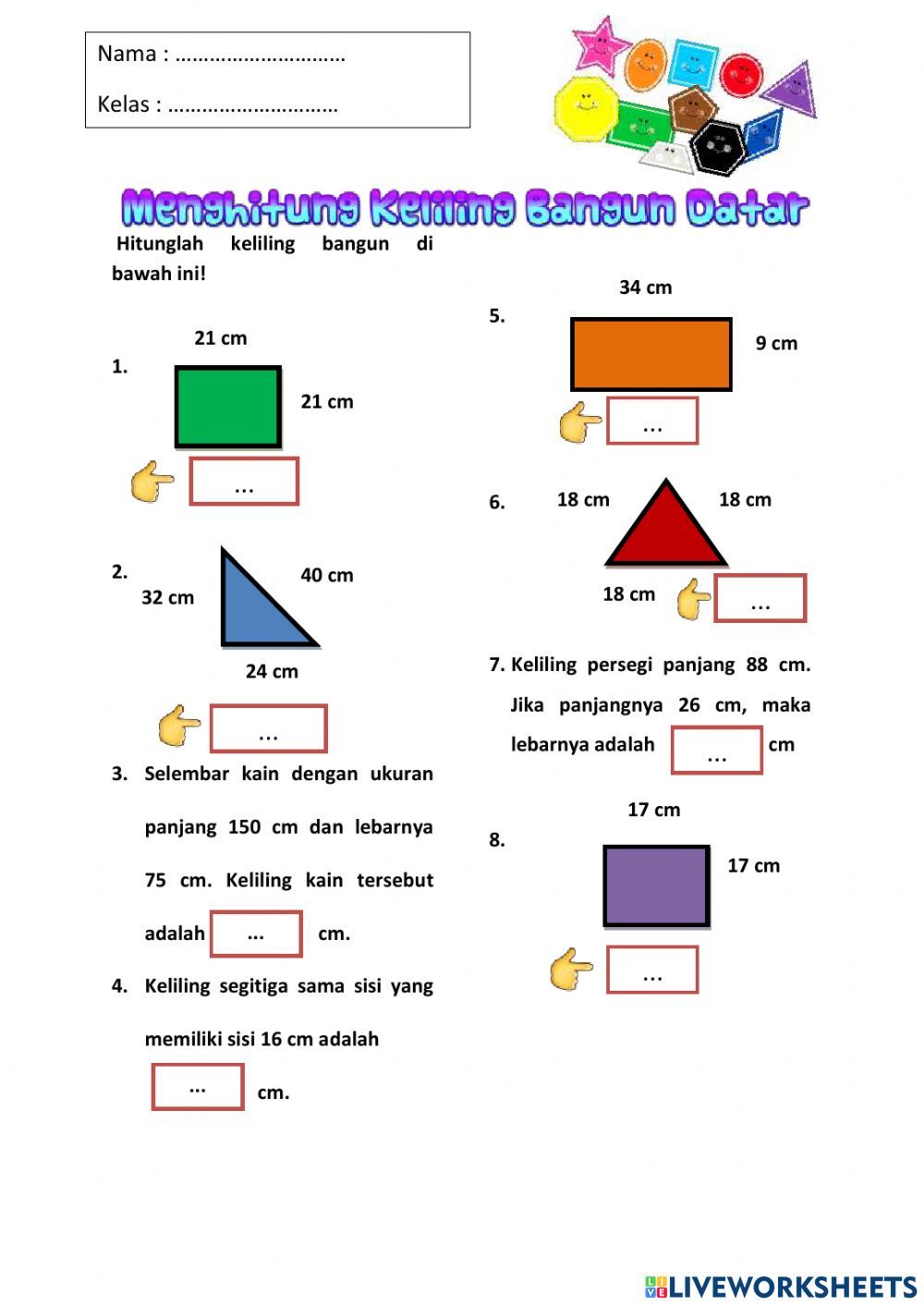 5 Soal Bangun Datar Kelas 3 SD yang Sering Muncul di STS Semester 1 2026