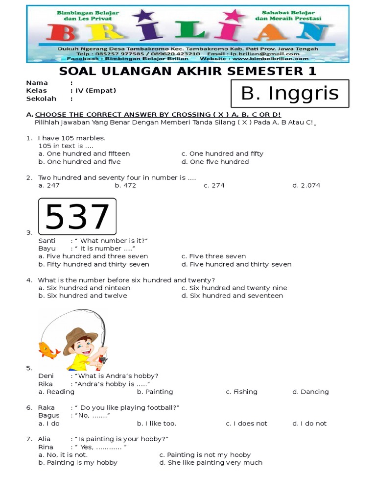5 Soal UAS Bahasa Inggris Kelas 4 Ternyata Sama dengan Kunci Jawaban IPS Kelas 7