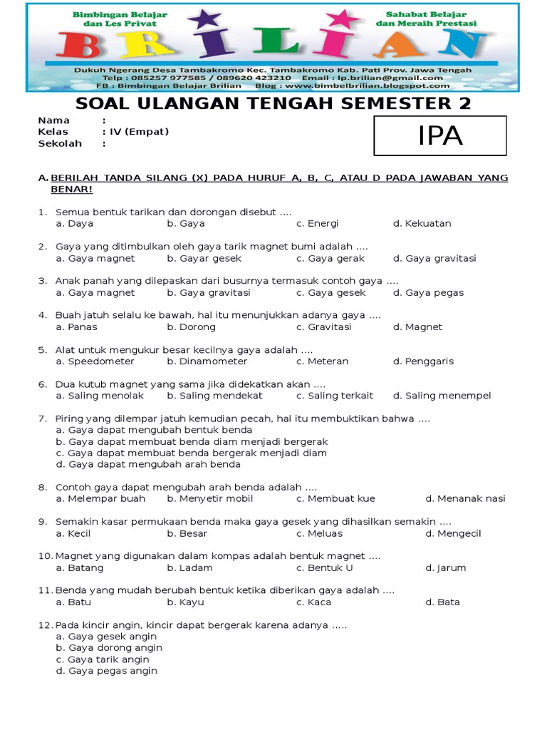 7 Soal Olimpiade IPA SD Kelas 4 dan Kunci Jawabannya yang Wajib Dikuasai Tahun 2026