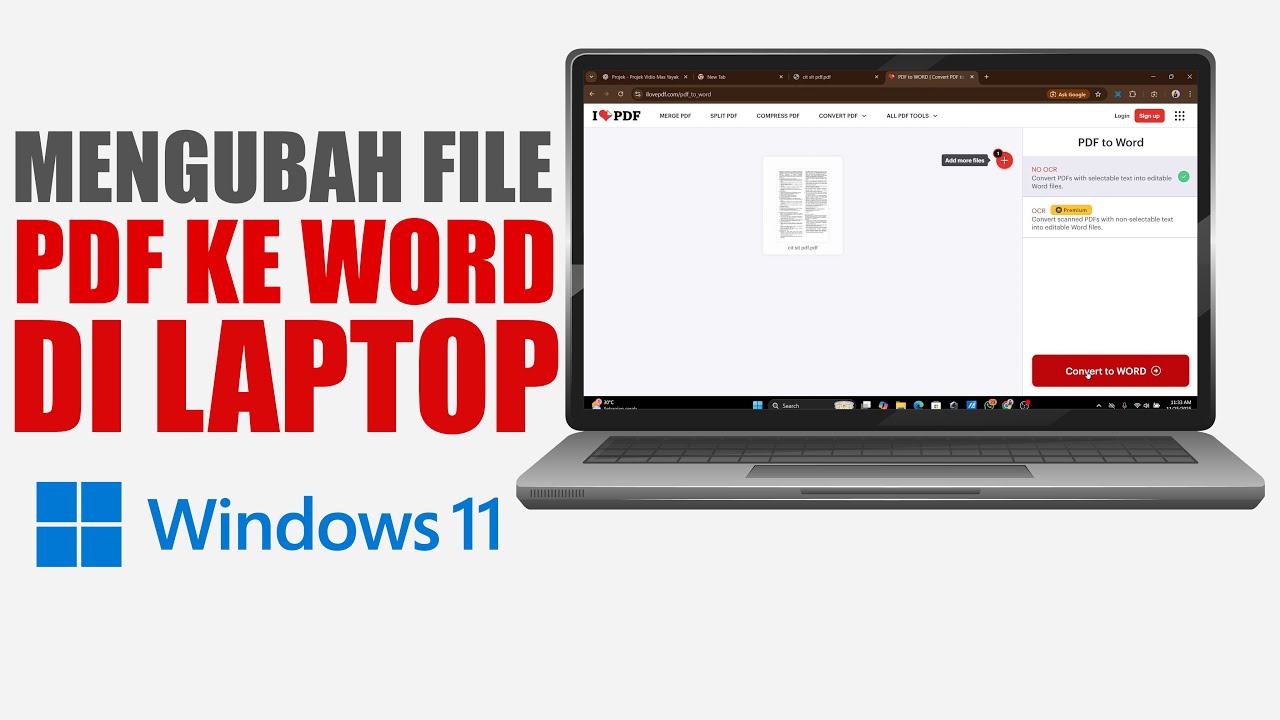 Cara Mengubah File PDF ke Word Di Laptop Windows 11 - YouTube Cara Mengubah File PDF ke Word Di Laptop Windows 11 - YouTube