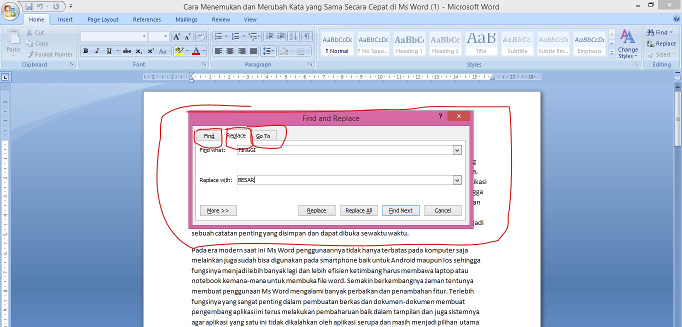 Cara Mengganti Kata Yang Sama Di Word Dalchaebi Cara Mengganti Kata Yang Sama Di Word Dalchaebi