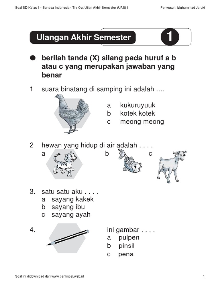 7 Soal Bahasa Indonesia Kelas 4 Semester 2 dan Kunci Jawaban dari Bimbel Brilian