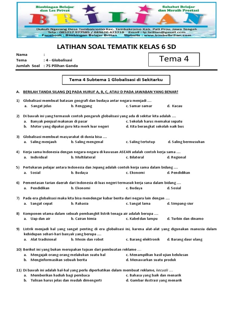 7 Cara Ampuh Menguasai Latihan Soal Tema 4 Kelas 6 Tahun 2026 Sebelum Ujian Dimulai