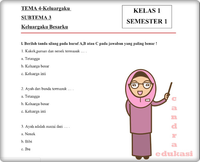 7 Tips Terbukti Sukses Menguasai Latihan Soal Tema 4 Subtema 3 Kelas 1 SD Sebelum Ujian