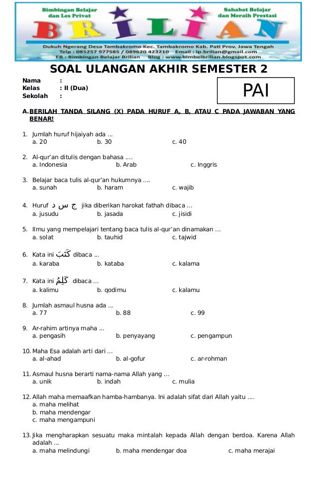 50 Soal dan Jawab IPA Kelas 4 SD 50 Soal dan Jawab IPA Kelas 4 SD