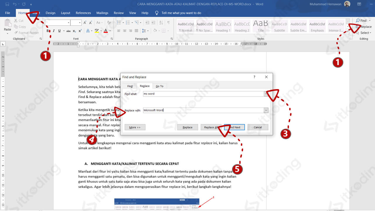 Cara Mengubah Semua Kata Pilihan di Word Sekaligus, Ternyata Semudah Ini