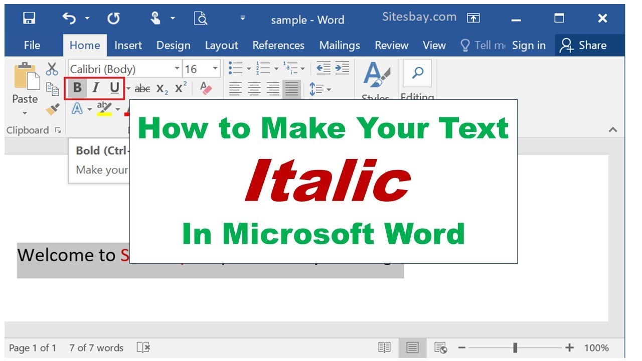 Italics In Microsoft Word What Are Formatting Features In Microsoft