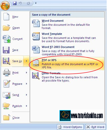 Cara mudah merubah file ms word 2007 2010 dan 2013 menjadi file PDF Cara mudah merubah file ms word 2007 2010 dan 2013 menjadi file PDF
