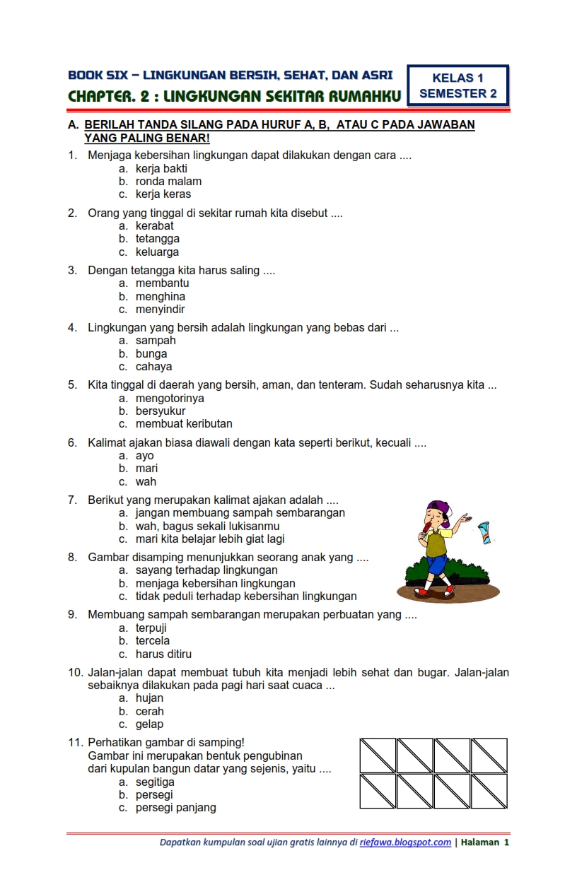 Asah Kemampuan Si Kecil Latihan Soal Kelas 2 SD Tema 4 Subtema 1 Asah Kemampuan Si Kecil Latihan Soal Kelas 2 SD Tema 4 Subtema 1