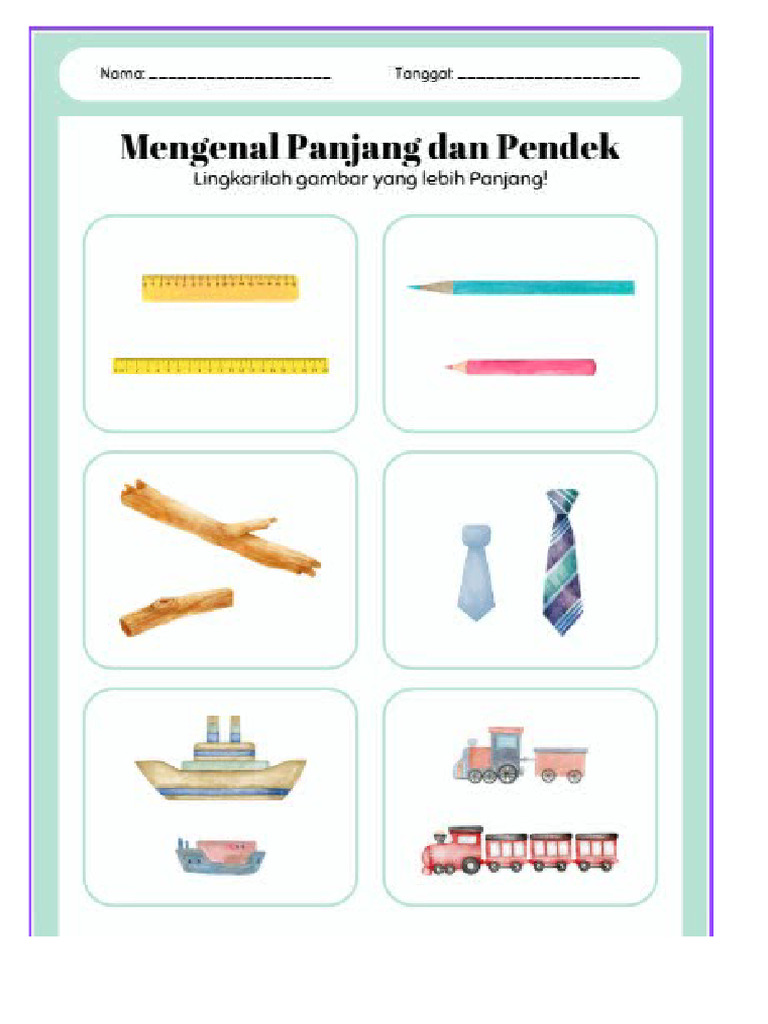 LKPD Matematika Panjang Pendek PDF LKPD Matematika Panjang Pendek PDF