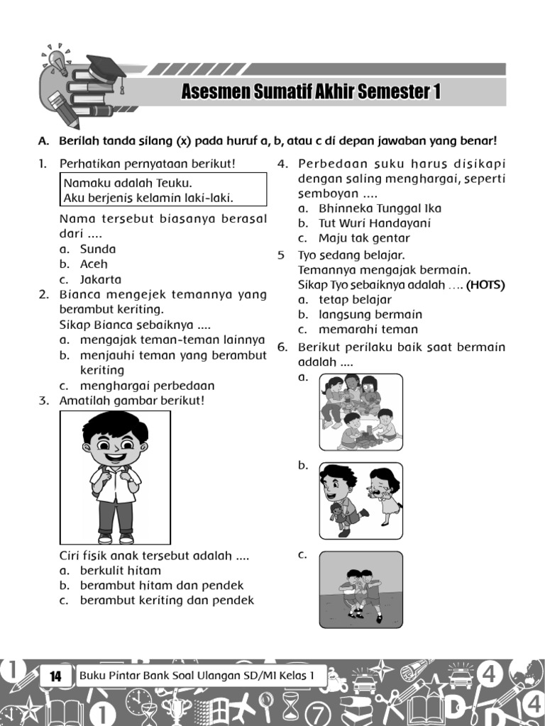 Ternyata Ini Dia Kumpulan Contoh Soal PAS Gasal Tema 1 Kelas 2 Tematik yang Wajib Dipelajari Sebelum Ujian
