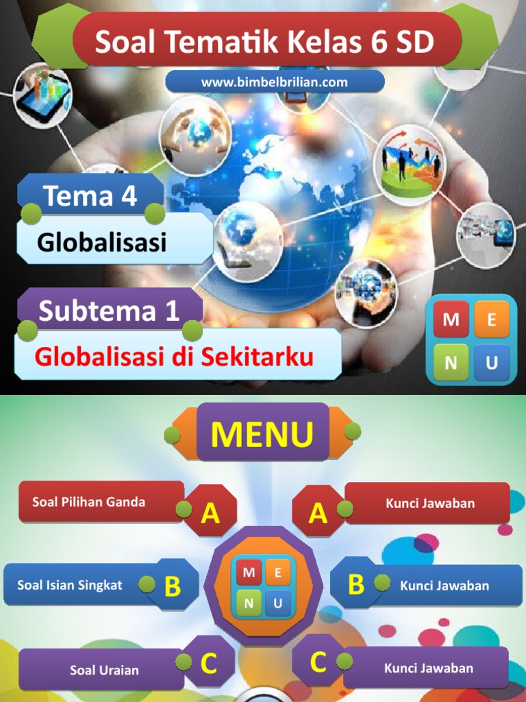 Bocoran Soal Tema 4 Kelas 6 Globalisasi dan Kisi Kisinya Agar Nilai Ujian Sempurna Bocoran Soal Tema 4 Kelas 6 Globalisasi dan Kisi Kisinya Agar Nilai Ujian Sempurna