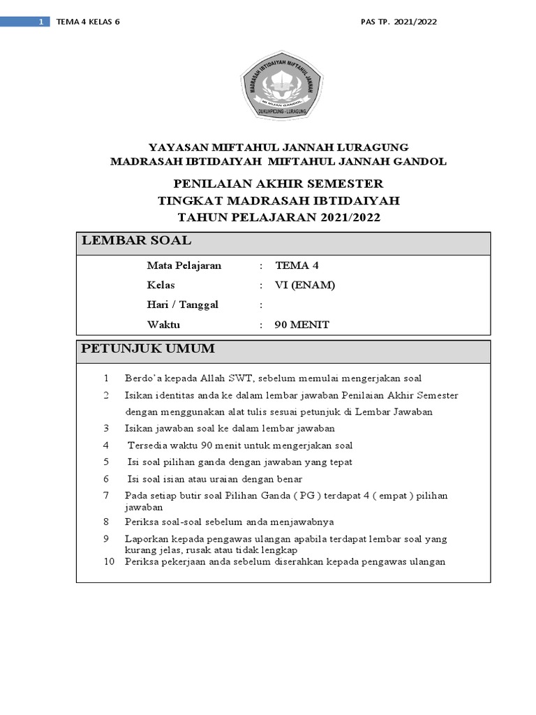 Rahasia Lolos Final ASEAN Cup 2026 Ternyata Mirip soal tema 4 kelas 6 pas