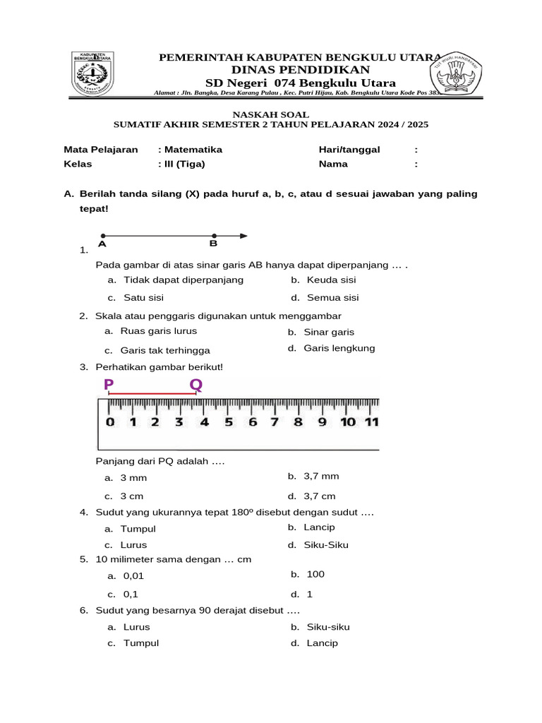 Rahasia Nilai Sempurna! Download Soal Matematika SD Kelas 3 Semester 2 Terbaru Sekarang Rahasia Nilai Sempurna! Download Soal Matematika SD Kelas 3 Semester 2 Terbaru Sekarang